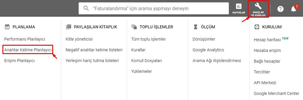 Anahtar Kelime Planlayıcı