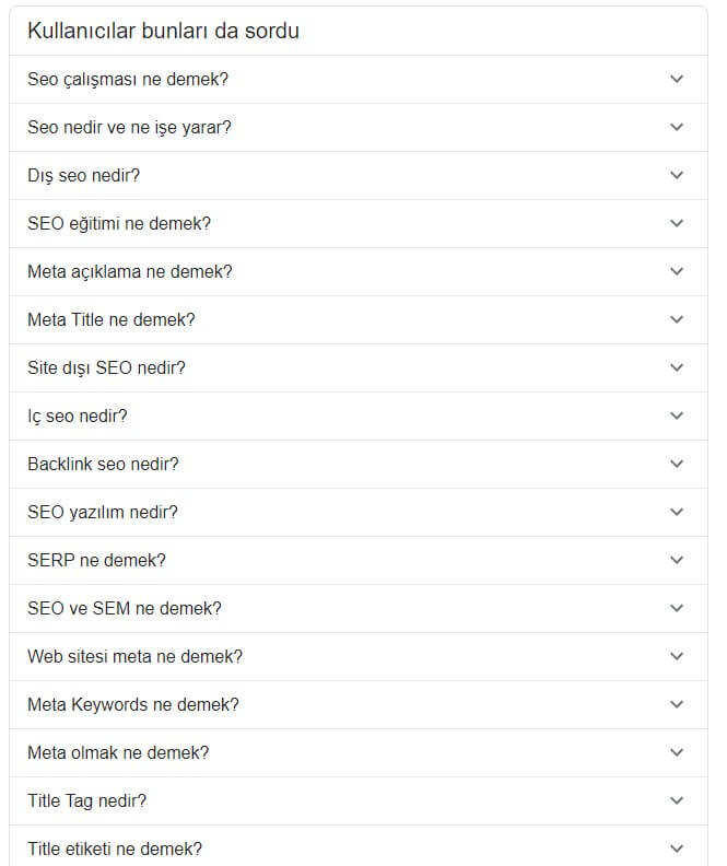 Kullanıcılar Bunları da Sordu