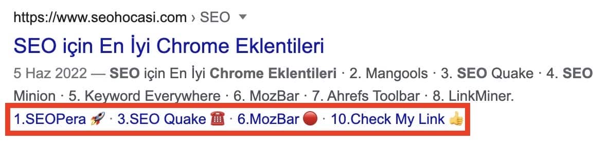 Table of content ne işe yarar