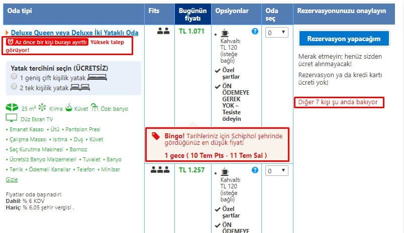 booking ikna teknikleri