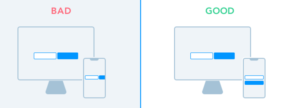 Mobil ve masaüstü için CTA butonları