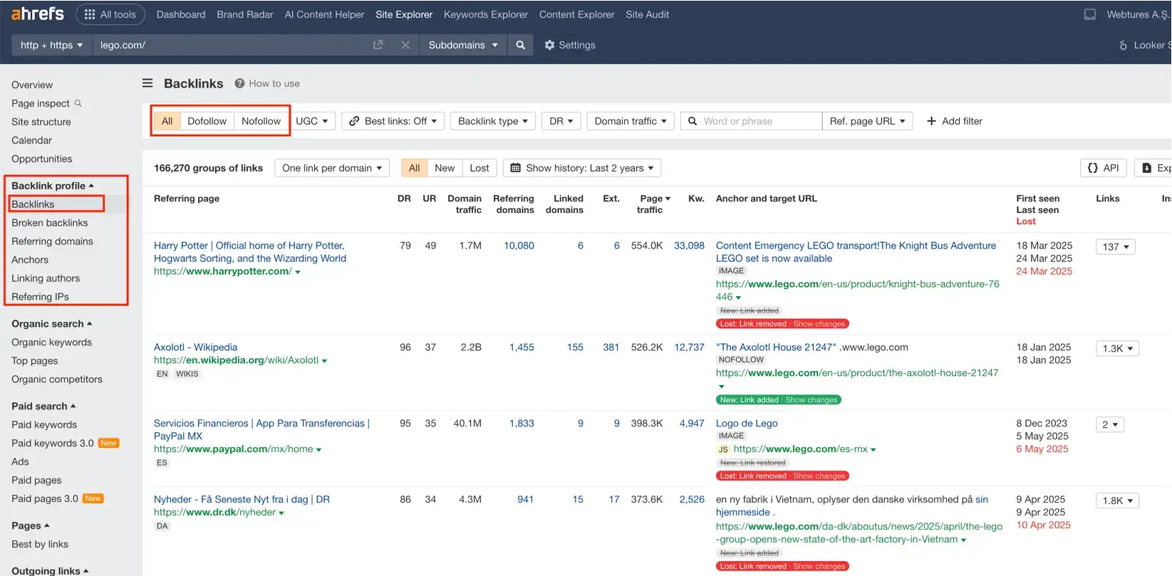 ahrefs backlink ozelligi