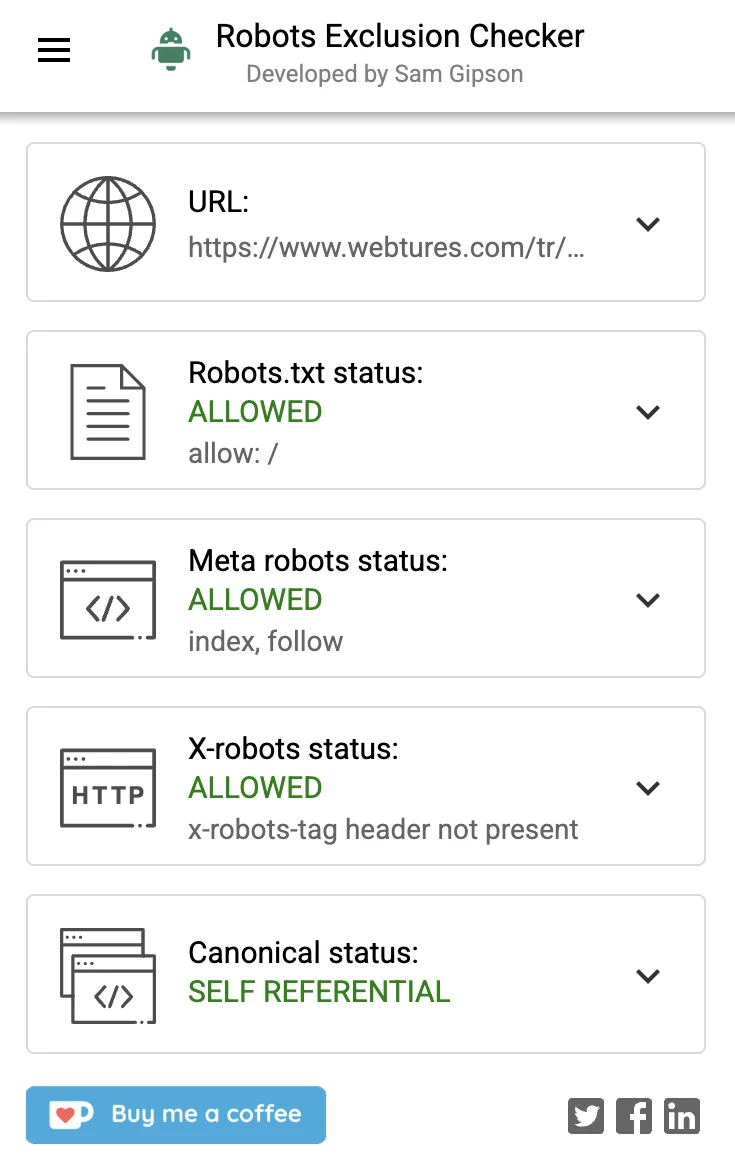 robots exclusion checker