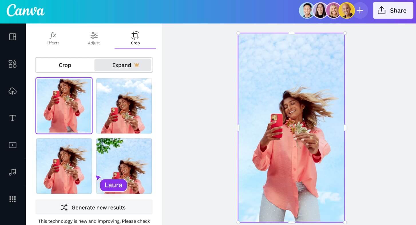 Canva ai görsel genişletme
