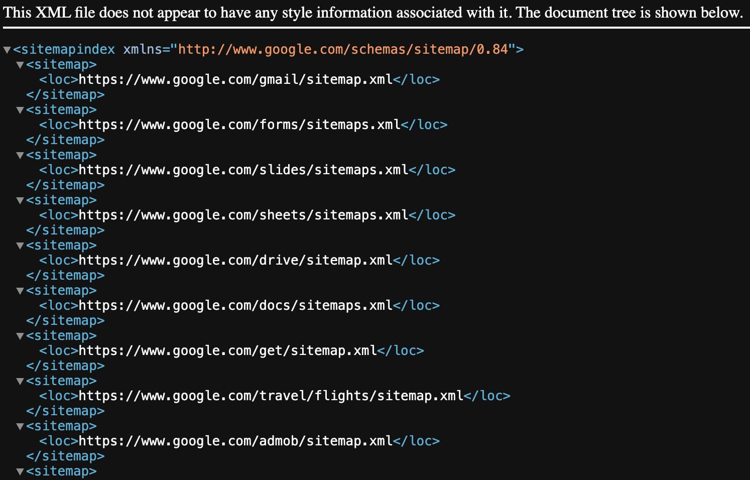 Google Site Haritası